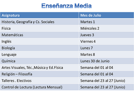 calendario julio media